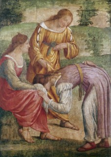The Game of the Golden Cushion (Il gioco del guancialino d'oro), ca 1514. Creator: Luini, Bernardino (ca. 1480-1532).