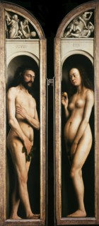 The Ghent Altarpiece. Adoration of the Mystic Lamb: Adam and Eve, 1432. Creator: Eyck, Jan van (1390-1441).