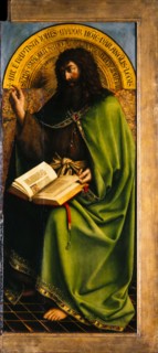 The Ghent Altarpiece. Adoration of the Mystic Lamb: John the Baptist, 1432. Creator: Eyck, Jan van (1390-1441).