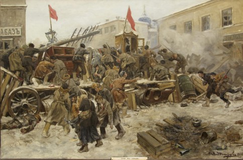 The Moscow Uprising in December 1905, 1906. Creator: Vladimirov, Ivan Alexeyevich (1869-1947).