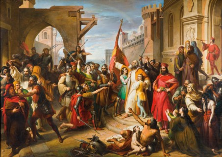 The Oath of the Anconetans, 1850s. Creator: Podesti, Francesco (1800-1895).