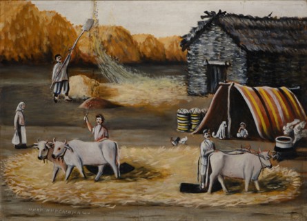 Threshing Floor. Creator: Pirosmani, Niko (1862-1918).