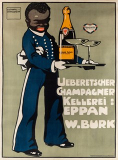 Ueberetscher Champagne Winery, c. 1909. Creator: Hohlwein, Ludwig (1874-1949).
