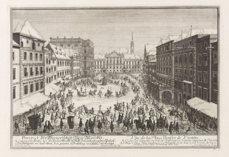 Vienna Neuer Markt (New Market), 1719. Creator: Fischer von Erlach, Joseph Emanuel (1693-1742).