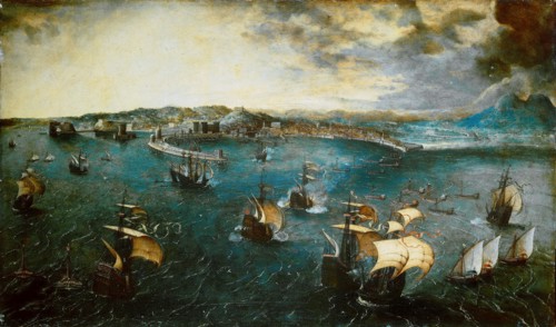 View of the bay of Naples, ca 1550-1565. Creator: Bruegel (Brueghel), Pieter, the Elder (ca 1525-1569).