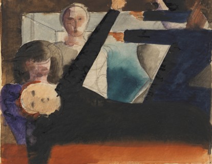 Zwiegespräch (Anklage), ca 1924-1925. Creator: Schlemmer, Oskar (1888-1943).