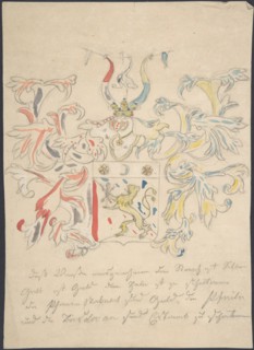 Design for coat of arms, 18th century. Creator: Anon.
