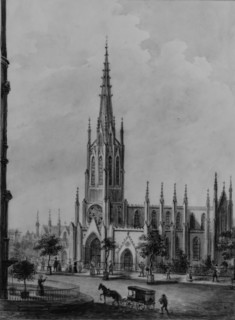 Grace Church, New York, ca. 1850. Creator: Anon.