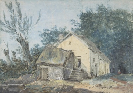 Landscape - Cottage in a Wood, 18th century. Creator: Anon.