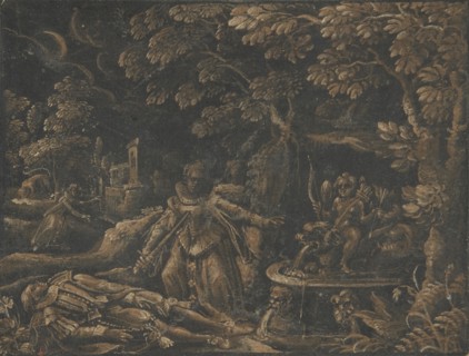 Pyramus and Thisbe, ca. 1580. Creator: Anon.