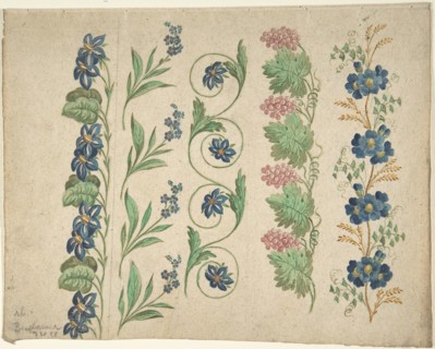 Designs for Embroidery, 19th century. Creator: Anon.