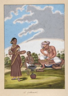 A Goldsmith, from Indian Trades and Castes, ca. 1840. Creator: Anon.