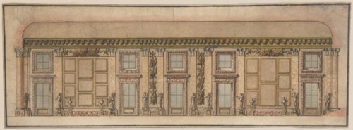 Elevation of the Gallery in the Palazzo Doria-Pamphilj, Rome, ca. 1650. Creator: Anon.