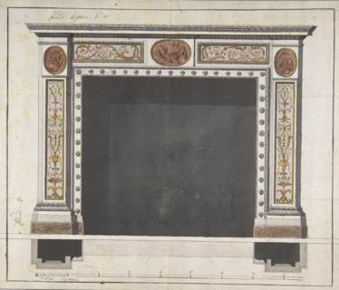 Drawing for a Mantelpiece, 1780-90. Creator: Anon.