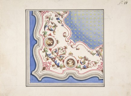 Design for Ceiling Decoration, 1850-70. Creator: Anon.