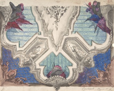 Design for a Painted Ceiling, 1800-1900. Creator: Anon.