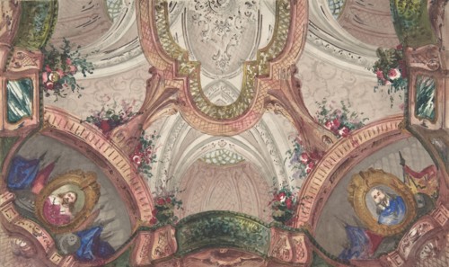 Design for a Painted Ceiling, 1800-1900. Creator: Anon.