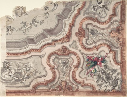 Design for a Painted Ceiling, 1800-1900. Creator: Anon.