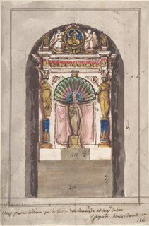 Design for a Tribune., ca. 1866. Creator: Anon.