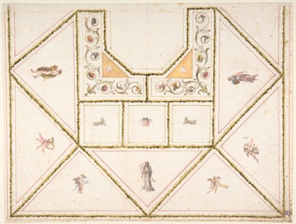 Design for a Ceiling in Pompeian Style, 18th century. Creator: Anon.