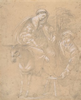 Copy of a Repose in Egypt painted by Giovanni da San Giovanni (Giovanni Mannozzi) 1592-1636, for a c Creator: Anon.