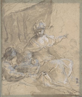 The Finding of Moses, 17th century. Creator: Anon.