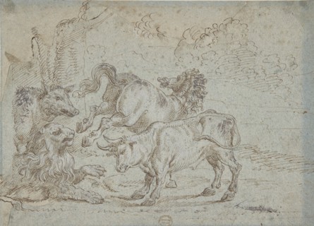 Horse, Bull, Lion, and Boar, 17th century. Creator: Anon.