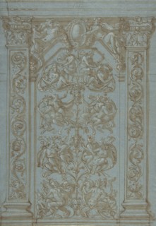 Design for a Wall Elevation with Grotesques, ca. 1540-70. Creator: Anon.