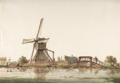 Landscape with Windmill, late 18th century. Creator: Anthonie Erkelens.