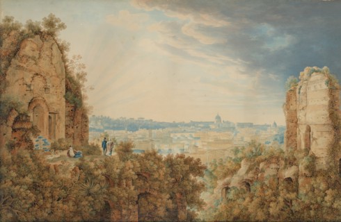 A View of Rome from the Palatine, 1813-17 (?). Creator: Carl Ludwig Frommel.