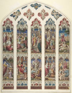 Design for Old Testament Window, ca. 1870. Creator: Attributed to Dante Gabriel Rossetti.