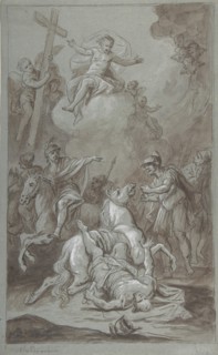 The Conversion of St. Paul (recto); The Execution of the Prisoner (verso), 18th-early 19th century. Creator: Dominik Kindermann.