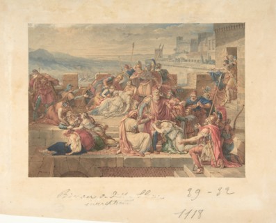 Priam and his Family Mourning the Death of Hector, n.d.. Creator: Etienne Barthelemy Garnier.