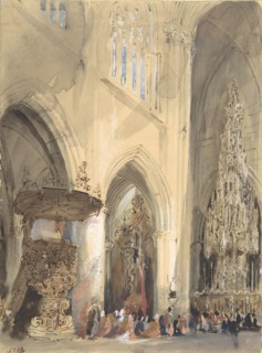 Interior of the Church of St. Jacques, Louvain, 1807-54. Creator: Jenaro Perez Villaamil.