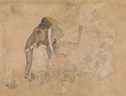 Elephant and Rider, ca. 1640. Creator: Attributed to Hashim.