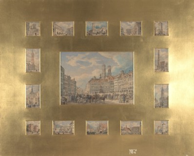 Fifteen Architectural Subjects: Views of Munich, 1835. Creator: Heinrich Adam.