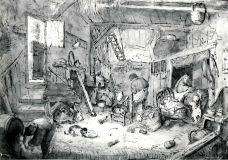 Peasant Family in a Barn, 1640s. Creator: Unknown.