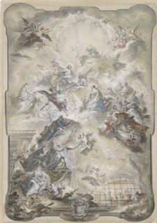 The Virgin and Saints Interceding before Christ for the Souls of the Lost, 1771 or before. Creator: Johann Baptist Enderle.