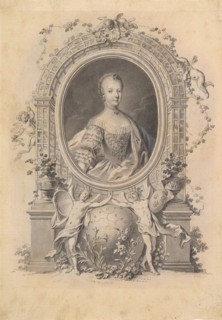 Portrait of Queen Marie-Antoinette in an ornamental frame, late 18th century. Creator: Johann Esaias Nilson.