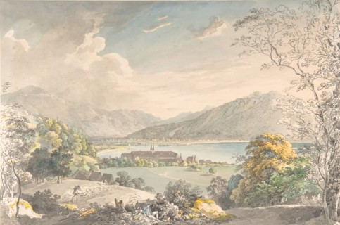 View of the Monastery in Tegernsee seen from the north-east, late 18th-mid 19th century. Creator: Johann Georg von Dillis.