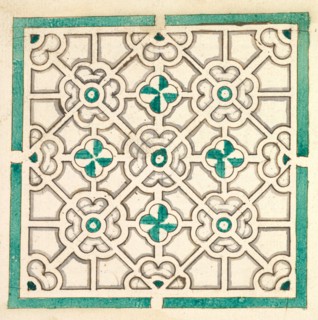 Layout for a Garden with Flower-shaped Floral Beds, 17th century. Creator: Jorg Rurfinger.