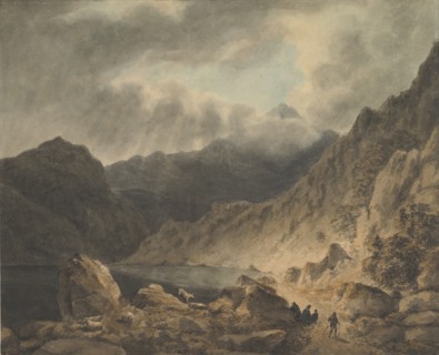 Storm Over A Lake, 1800-1811. Creator: Attributed to Joseph Barber.