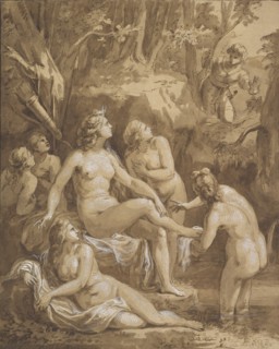 Diana and Actaeon, late 18th-early 19th century. Creator: Joseph Bergler.