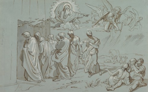 God Summons Noah and His Family into the Ark, 1827 (?). Creator: Joseph von Fuhrich.