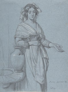 Study of a Roman Woman, 1841. Creator: Konstantin Johannes Franz Cretius.