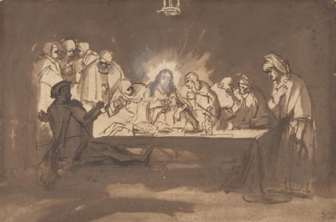 Last Supper, late 1650s. Creator: Philip Koninck.