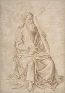 Saint Philip Seated, Holding a Book and a Cross, 1422-57. Creator: Pesello Peselli.