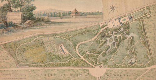 Plan for the Garden of the Château de Bagatelle, 1817. Creator: Pierre Lapie.