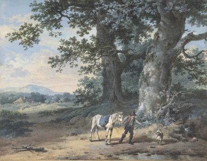 A Peasant Leading his Horse on the Outskirts of a Wood, late 18th-mid 19th century. Creator: Pieter Barbiers.