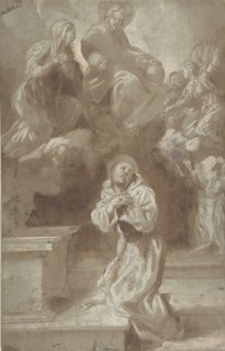 Christ and the Virgin Appearing to Saint Francis, 1562-1602. Creator: Pietro Faccini.